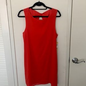 Alice + Olivia Red Silk Dress with Cut-Out Back